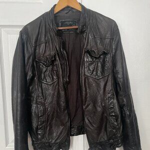 All Saints Jack's Place motorcycle leather jacket XS